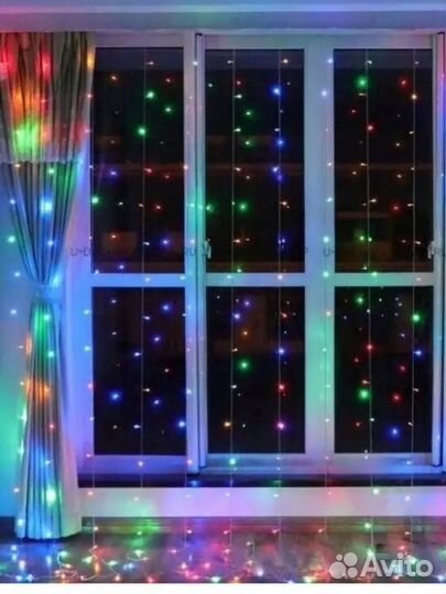 Гирлянда штора Новая