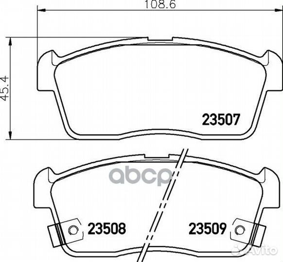 Колодки тормозные дисковые перед (PF-9443)