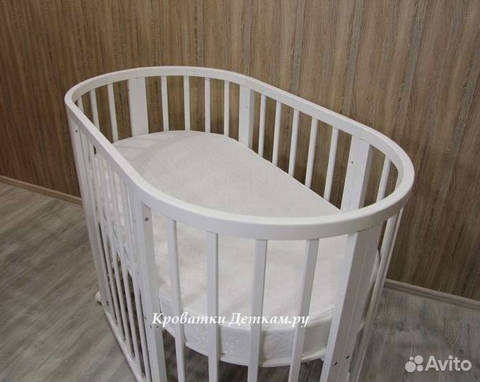 Детская кроватка 7в1 Новая Белая