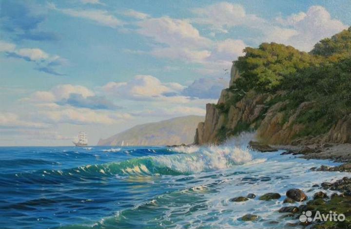 Картины Морские пейзажи большие маслом 10 на выбор
