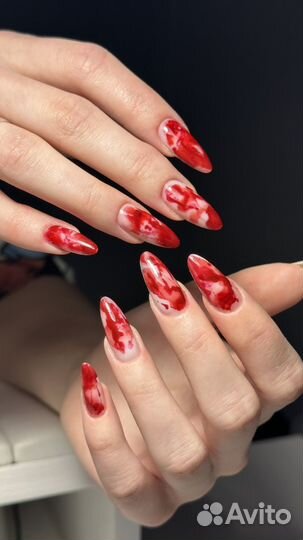 Маникюр наращивание ногтей