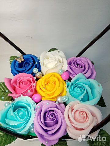 Букет из мыльных роз
