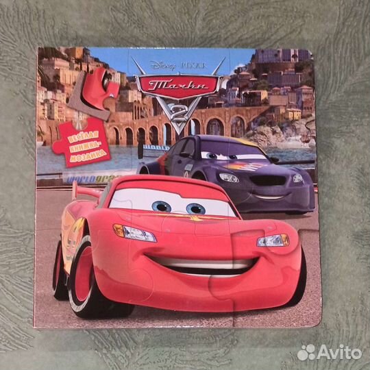 Тачки 2. Книжка-пазл, крупные пазлы, 5 пазлов