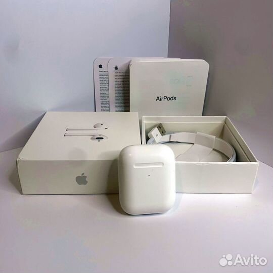 AirPods 2 + чехол + гарантия