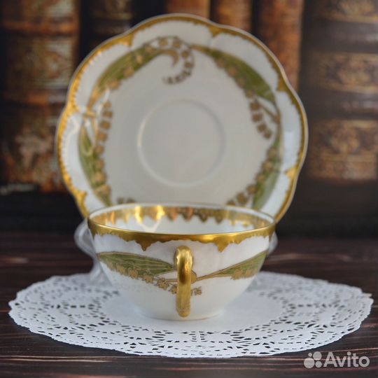 Haviland Limoges Лимож: кофейная пара с ландышами