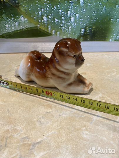 Фарфоровая статуэтка собака лфз