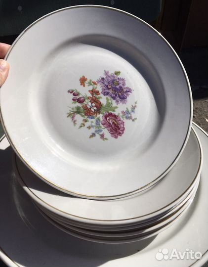 Тарелки фарфоровые “Мейсенский букет»