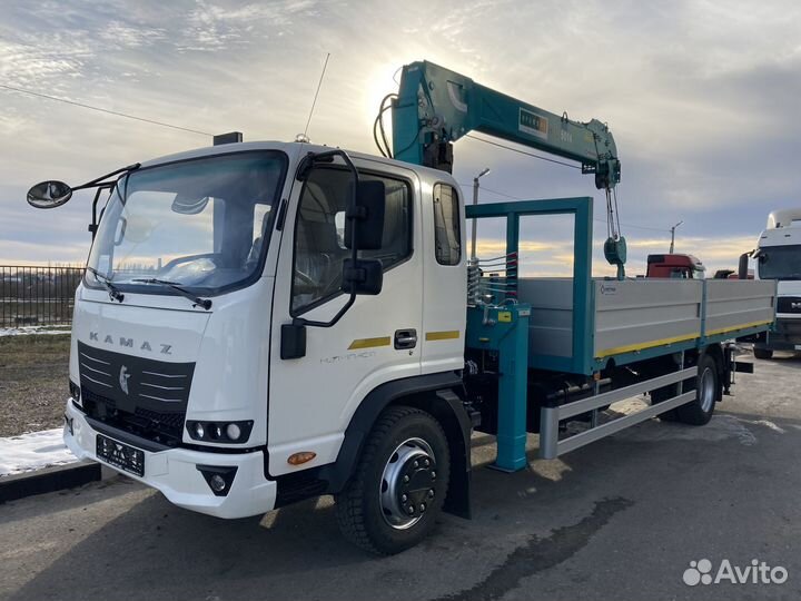 Бортовой грузовик КАМАЗ Компас 12 с КМУ HKTC, 2024
