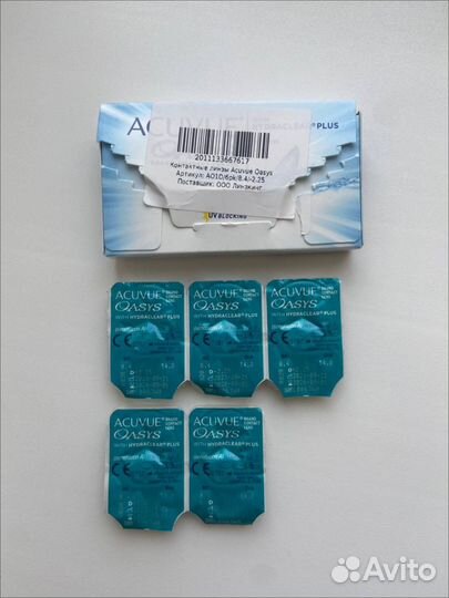 Линзы acuvue oasys 2.25