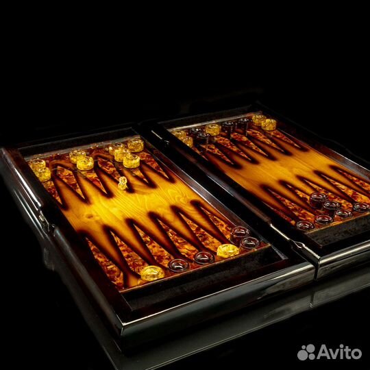 Янтарные нарды. Нарды из Янтаря. Янтарь. ab001