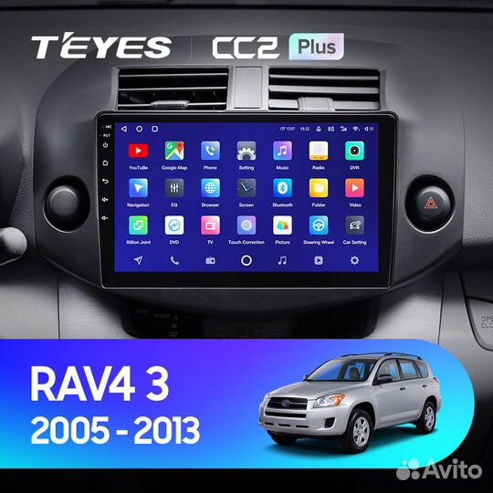 Магнитола Тойота RAV4 3 2005-2013 Андроид Teyes