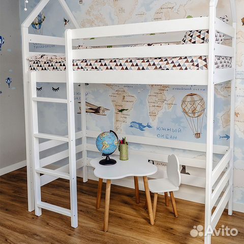 Кровать чердак домик