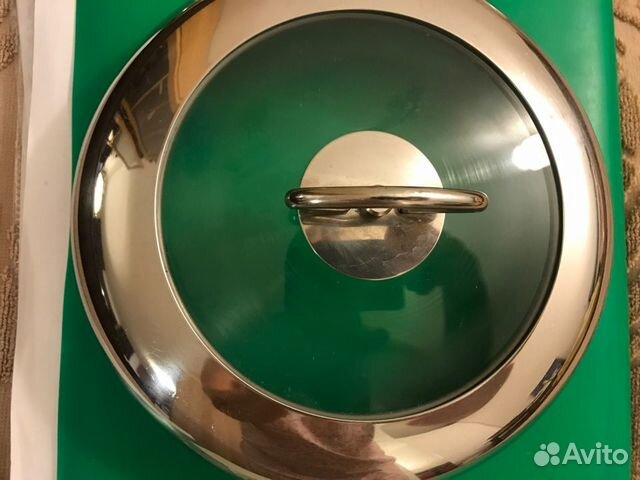Крышка металл + стекло 20см