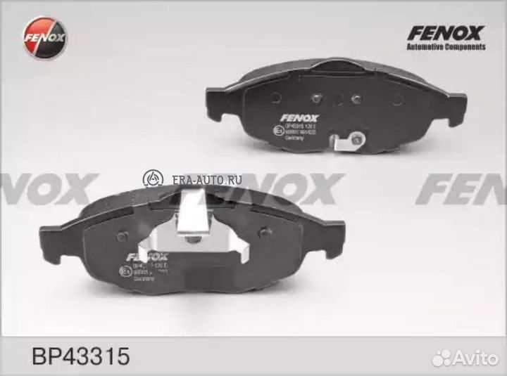 Fenox BP43315 Колодки тормозные дисковые перед пра