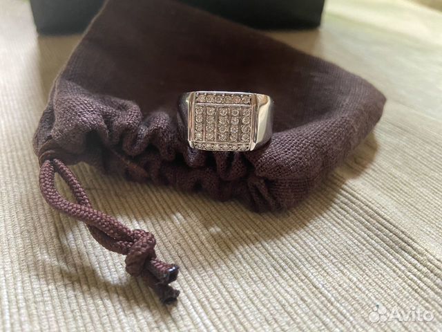 Перстень с бриллиантами из белого золота объявление продам