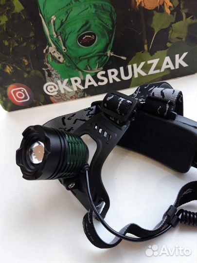 Налобный фонарь T6 зум