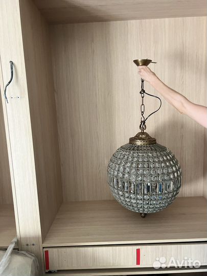 Светильник подвесной шар стекло