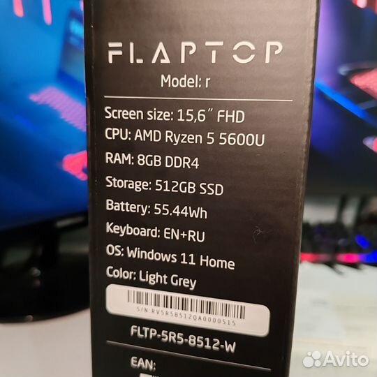 Бизнес ноутбук новый SSD Ryzen5 512gb win 11