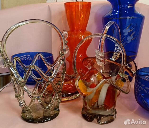 Пепельница. Цветное стекло. СССР