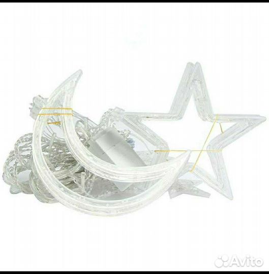 Гирлянда интерьерная 3,5 метра синий цвет