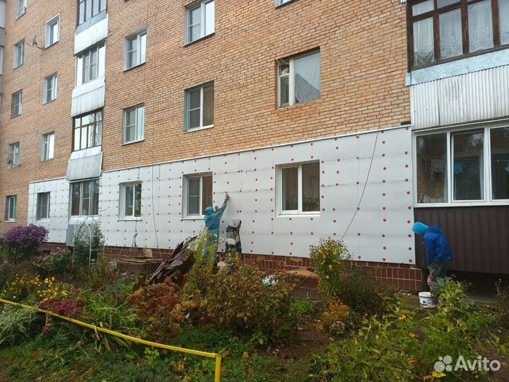 Высотные работы, утепление стен, фасад