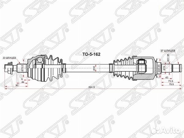 Привод в сборе FR LH mercedes ML/GL 164 06-12