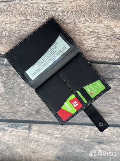 Обложка для автодокументов натуральная кожа