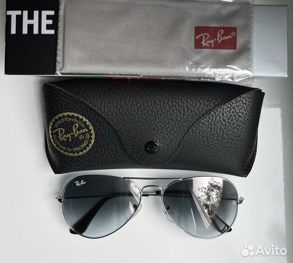 Очки Ray Ban Aviator Large Metal серые