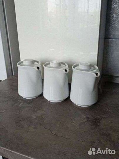 Кувшин белый с крышкой Польша 3 шт