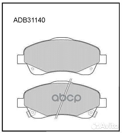 Колодки тормозные дисковые перед ADB31140 A