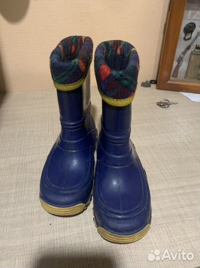 Детские резиновые сапоги с утеплителем