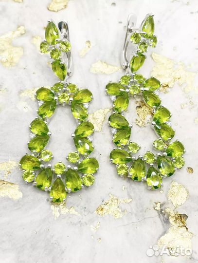 Серьги праздничные серебро 925 с кварцем