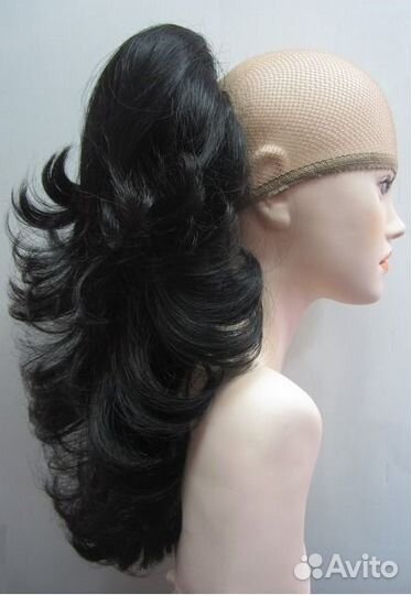 Хвост шиньон на крабе искусственный Т95