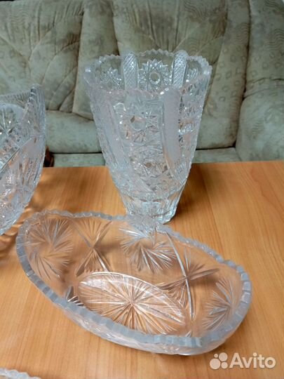 Ваза хрустальная, хрусталь в ассортименте