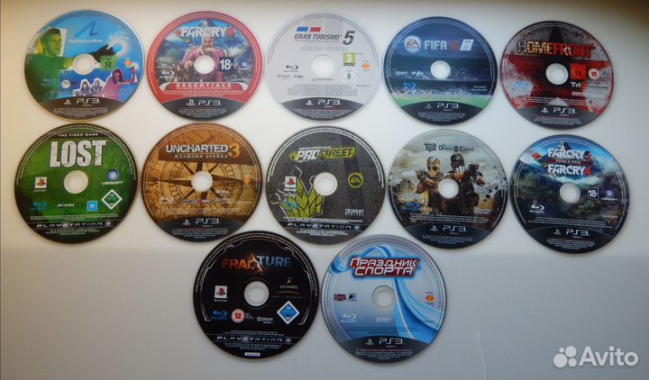 Диски на PS3 без коробок