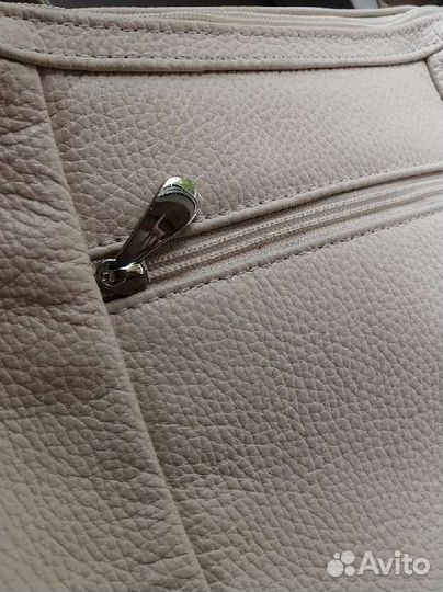 Сумка белая кожаная