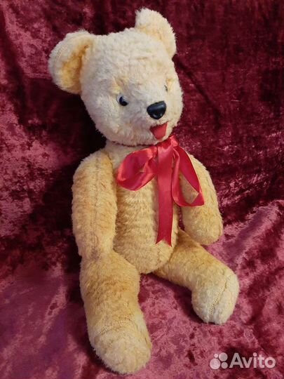 Плюшевый медведь опилки старинный