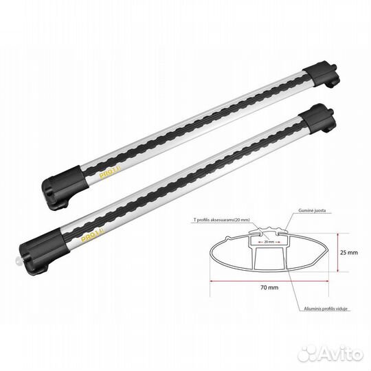 Багажник на крышу Turtle для LADA vesta