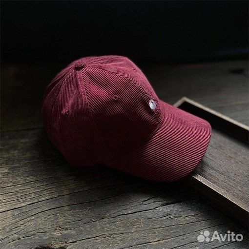 Кепка carhartt вельвет бордовая