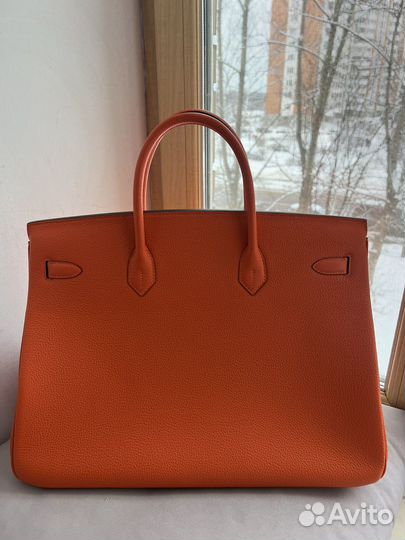 Сумка Hermes Birkin 40 orange togo