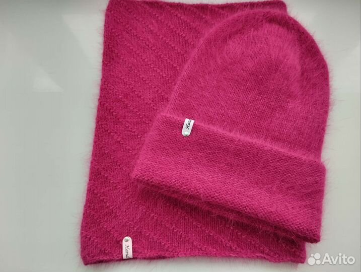 Вязаные снуд и шапка (комплект)