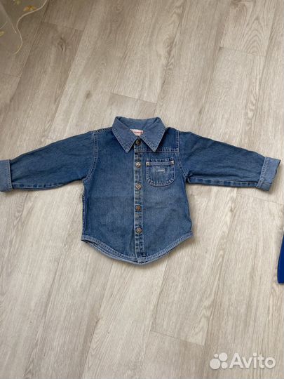 Джинсовая рубашка детская