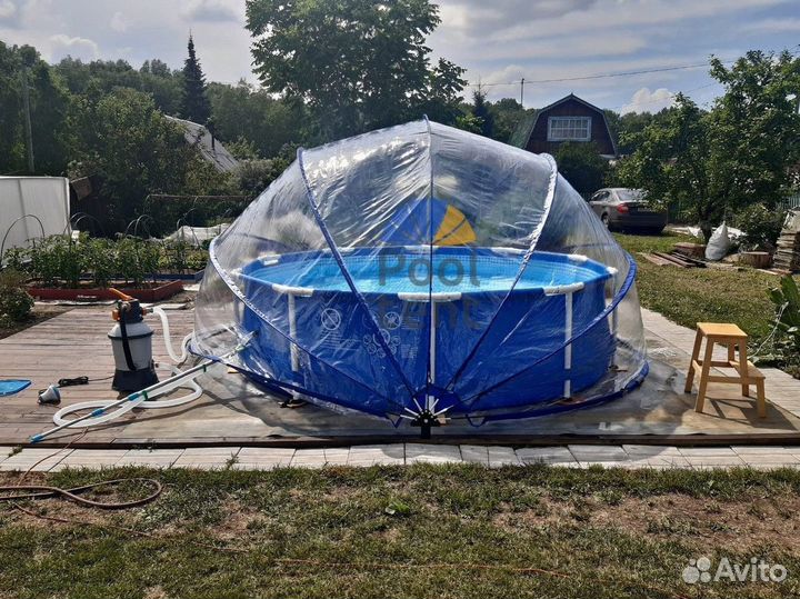 Тент для бассейна купольный