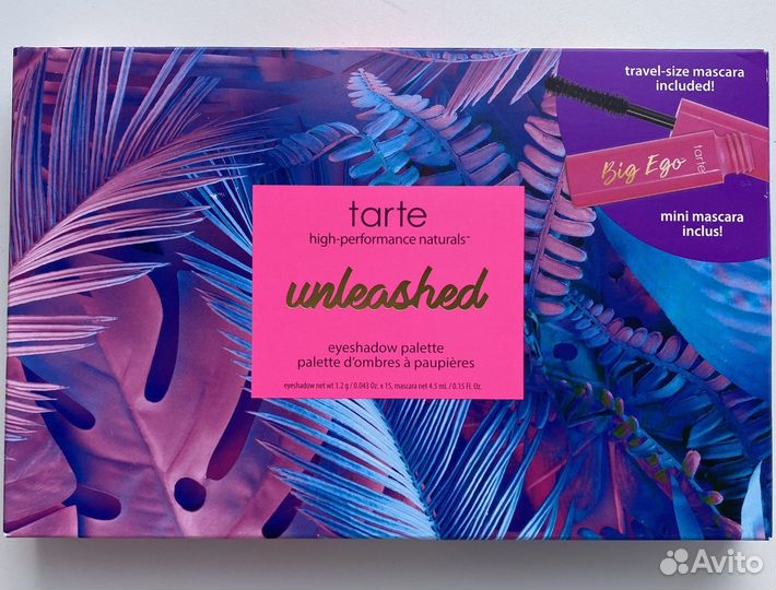 Tarte. Eyeshadow Palette. Unleashed. Тени. Тушь