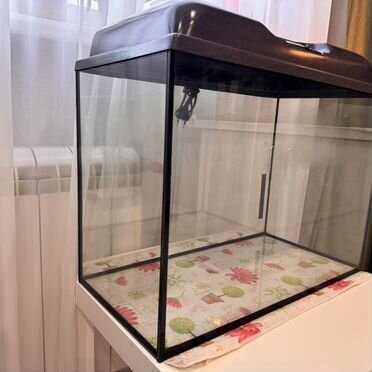 Аквариум 60 л Прямоугольный с крышкой и лампами