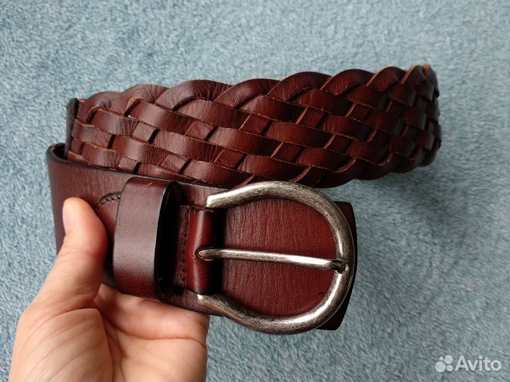 Кожаный ремень пояс женский широкий тонкий
