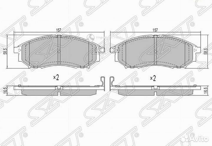 Колодки передние Nissan Murano Z50 Z51 Pathfinder R51 stay040NS034