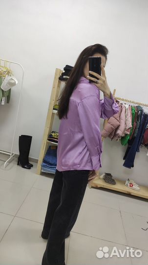 Блузка атласная zara,новая, М