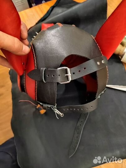 Маска волка из натуральной кожи для корпоратива