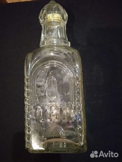 Штоф стеклянный и керамический